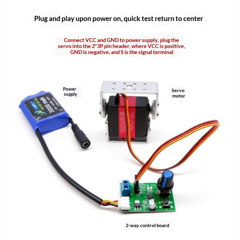 Mg995 Sg90 Servos Knobs Control Module Dual Servo Serial Port Motor Drive Controller Board Steering Gear Debugging Module