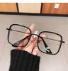 New Fashion Square Reading Anti Blue Light Glasses Women Brand Designer White Female Eyeglasses Metal Frame Transparent Glasses