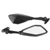 Pair Motorcycle Rear View Mirrors Folding Black Replacement for Ninja 300 250 ZX6R 636 300R EX300