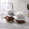 New Leather and Cotton Canvas Tassel Pillowcase Six-piece Sofa Decorative Pillowcase Set