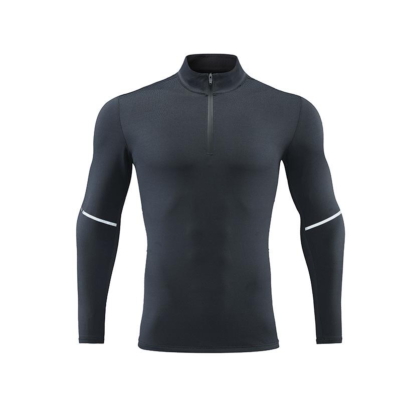 Quick Dry Half-Zip Long Sleeve Running Shirt with Moisture-Wicking Technology