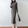 Women Sweater Dress 100% Wool TIDENOVEL Turtleneck Knit Long Pullover Winter Jumpers Wool Long Dress Female