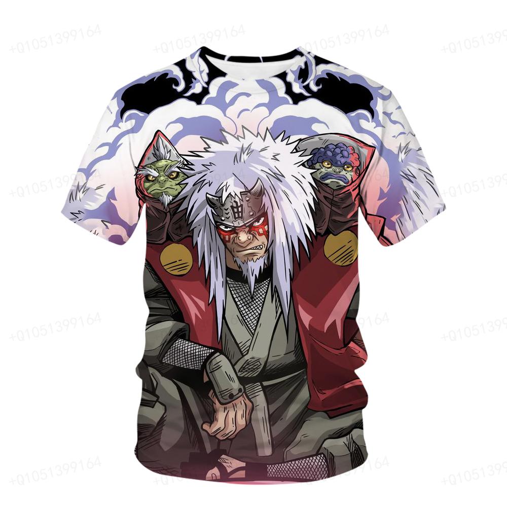 Sommar Naruto T-shirt Barn Streetwear Rund Hals Kort Ärm 3D Topp Rolig Tecknad Film Män Kakashi