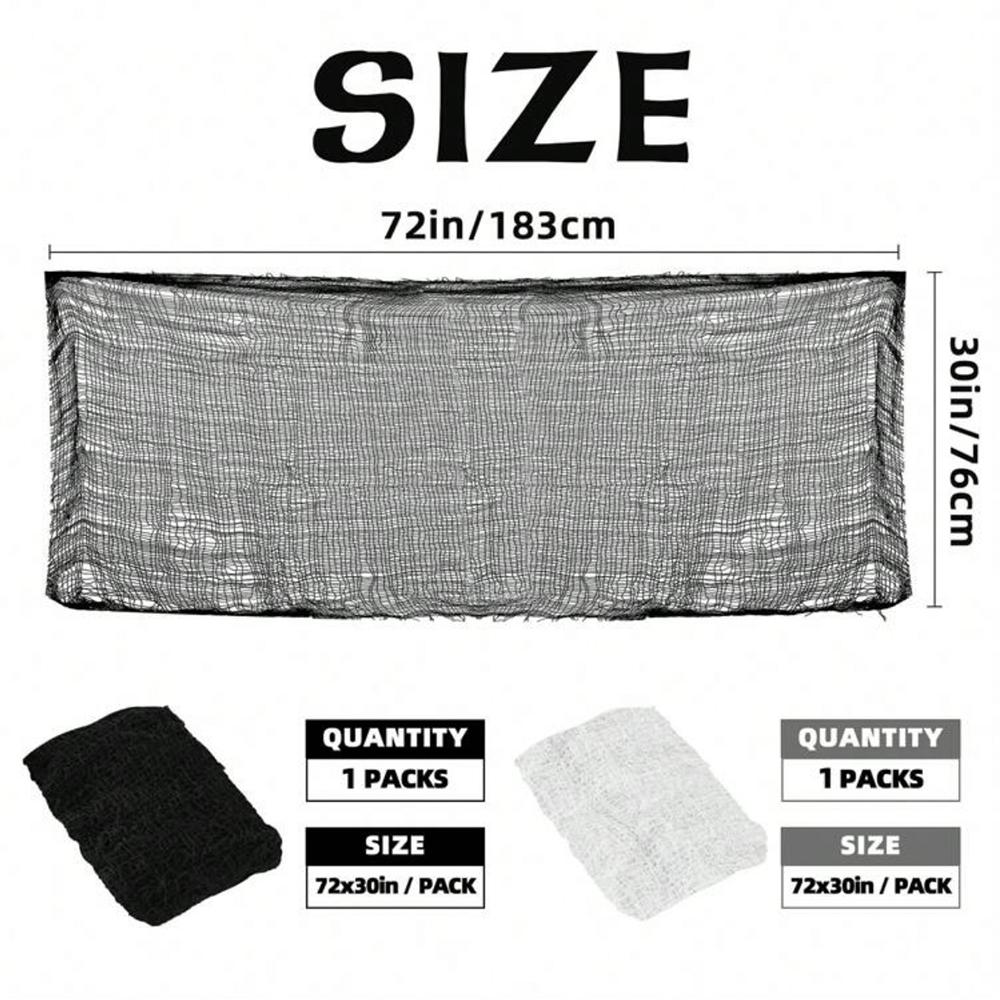 3Sets 180cm*76cm Mesh Artificial Spider Web Gauze Funny Party Decor for Home Outdoor 2025 Scary Party Scene Decor Horror Prop