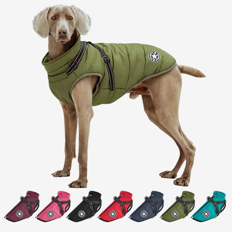 Thick Cotton Dog Coat Winter Warm Pet Jacket Small To Extra Large Dogs Multiple Colors Available