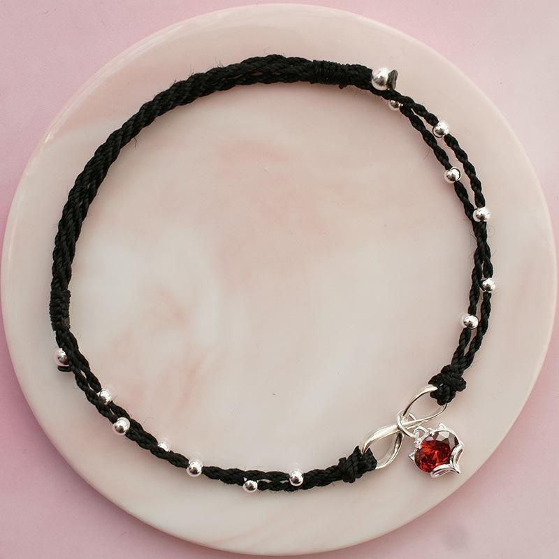 

Anklet Female Red Rope Fairy Natal Year High-end Hand Jewelry