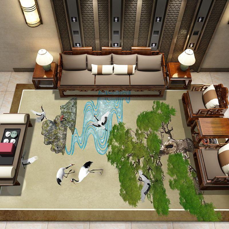 New Chinese Carpet Living Room Chinese Style Household Anti-Skid Bedroom Bedside Study Floor Mat Tea Table Blanket