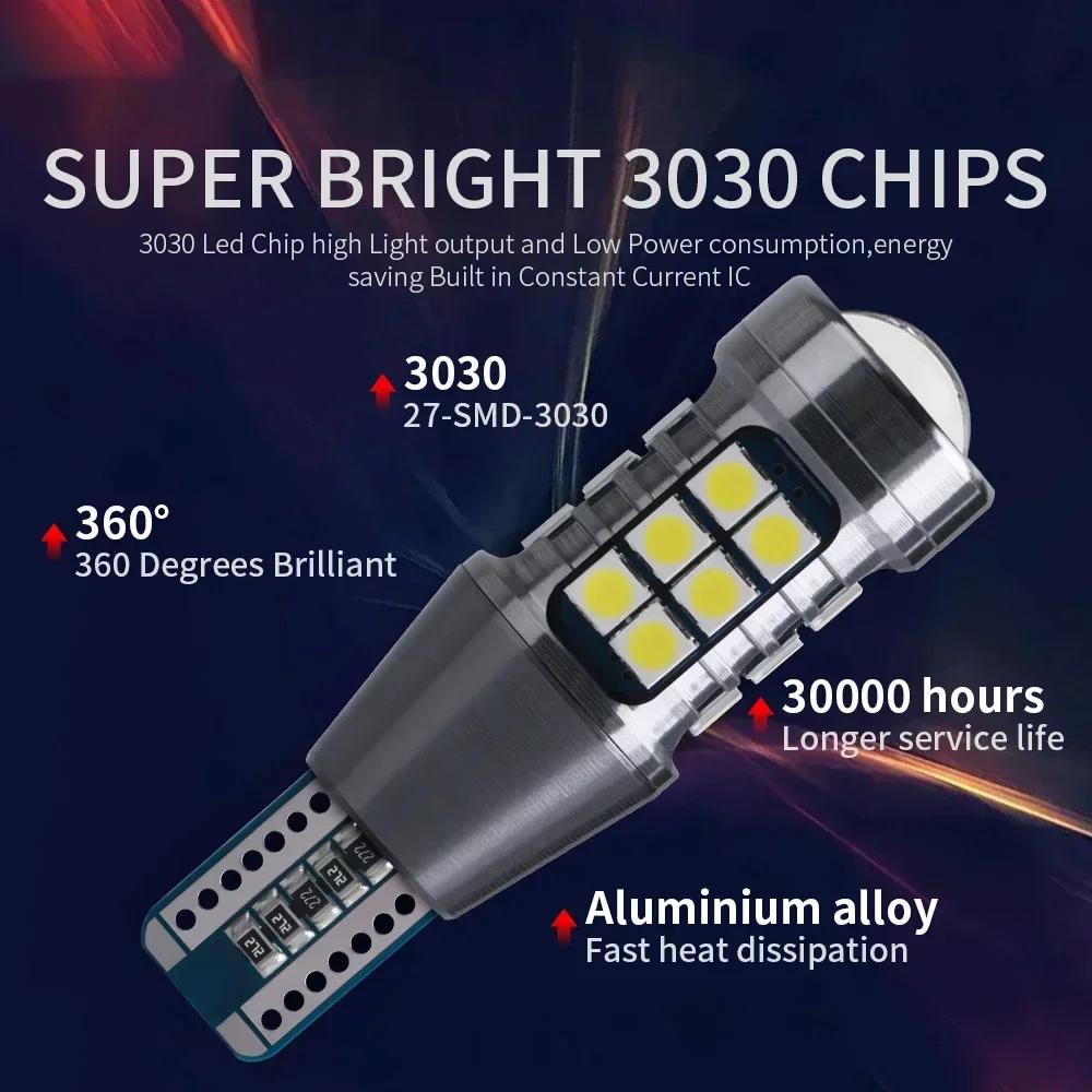 2PCS T15 Signal Lamp W16W LED 921 912 Bulb 12V Super Bright 3030 SMD Tail Lamp Led Canbus Auto Backup Reserve Lights