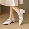 Sapatos Femininas Women Classic Pointed Toe Beige High Quality Patent Leather High Heel Shoes for Sexy Party Ab569