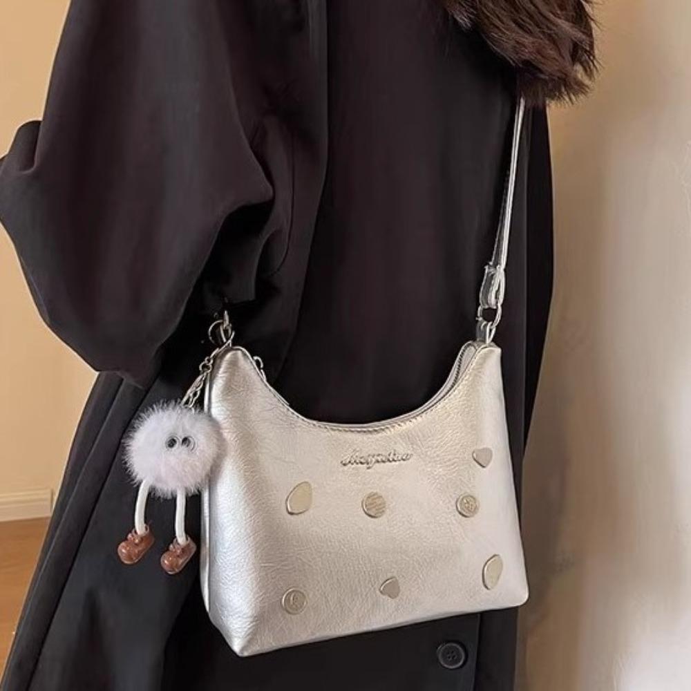 Popular popular small bag women's 2024 new high-end texture niche shoulder underarm bag fashionable versatile messenger bag