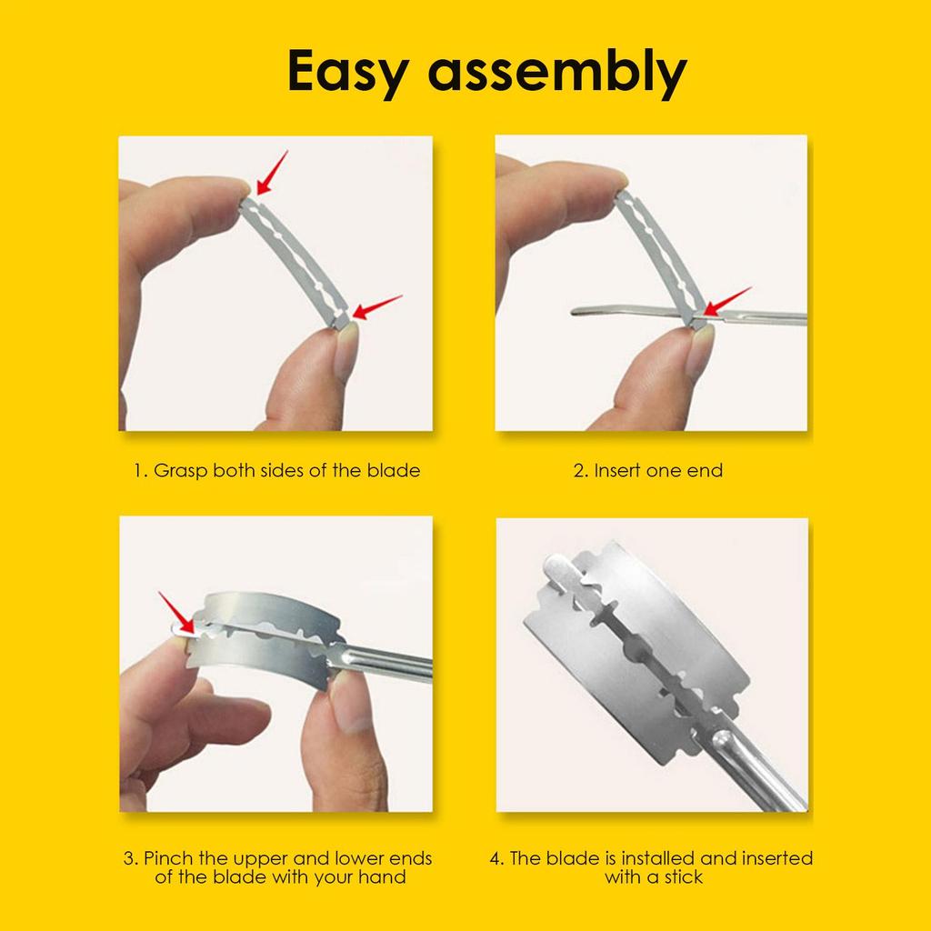 Bread Cutter French Bread Blades Kitchen Gadgets Normal Wood Long Handle Dough Scoring Knife with 5 Razor Blades Bread Cutting