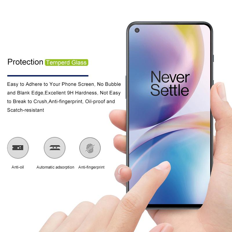 

MOCOLO 25Pcs For OnePlus Nord 2 5G Full Screen Protector Загартоване скло плівка вторинного затвердіння Black