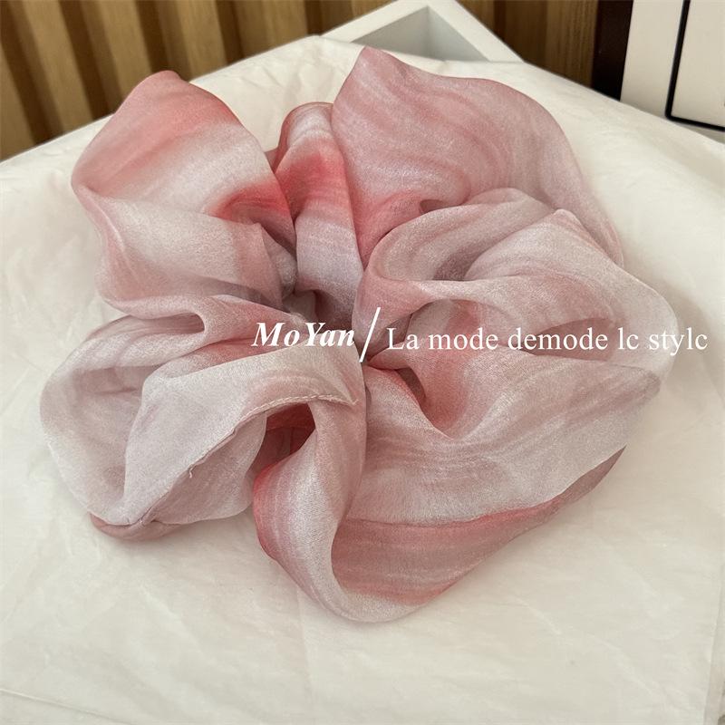 

2025 High-End Tie-Dye Chiffon Hair Tie: Large Elastic Band for Women