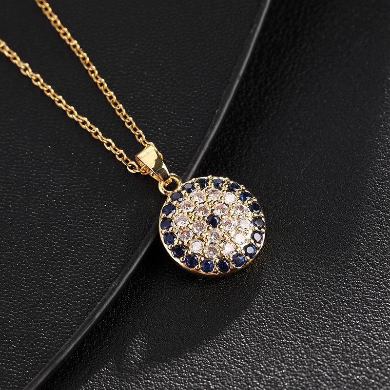 Collana Occhio del Diavolo di Nicchia Collana con Ciondolo Occhio Blu Turco Lusso Leggero Versatile Catena per Clavicola di Fascia Alta