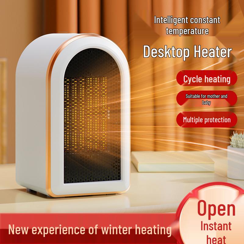 Compact Desktop Electric Heater for Bedroom - Portable Warm Air Heater