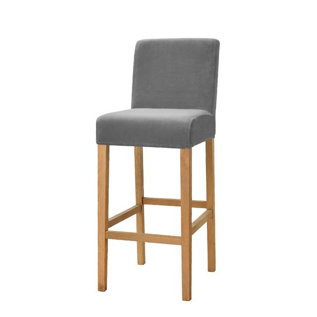 Samtstoff Barhocker Stuhlbezug Elastisches Lycra Stretch Kurzer Rücken Stuhlbezüge Für Essbereich Zimmer Café Zuhause Kleine Größe Option Sitzbezug
