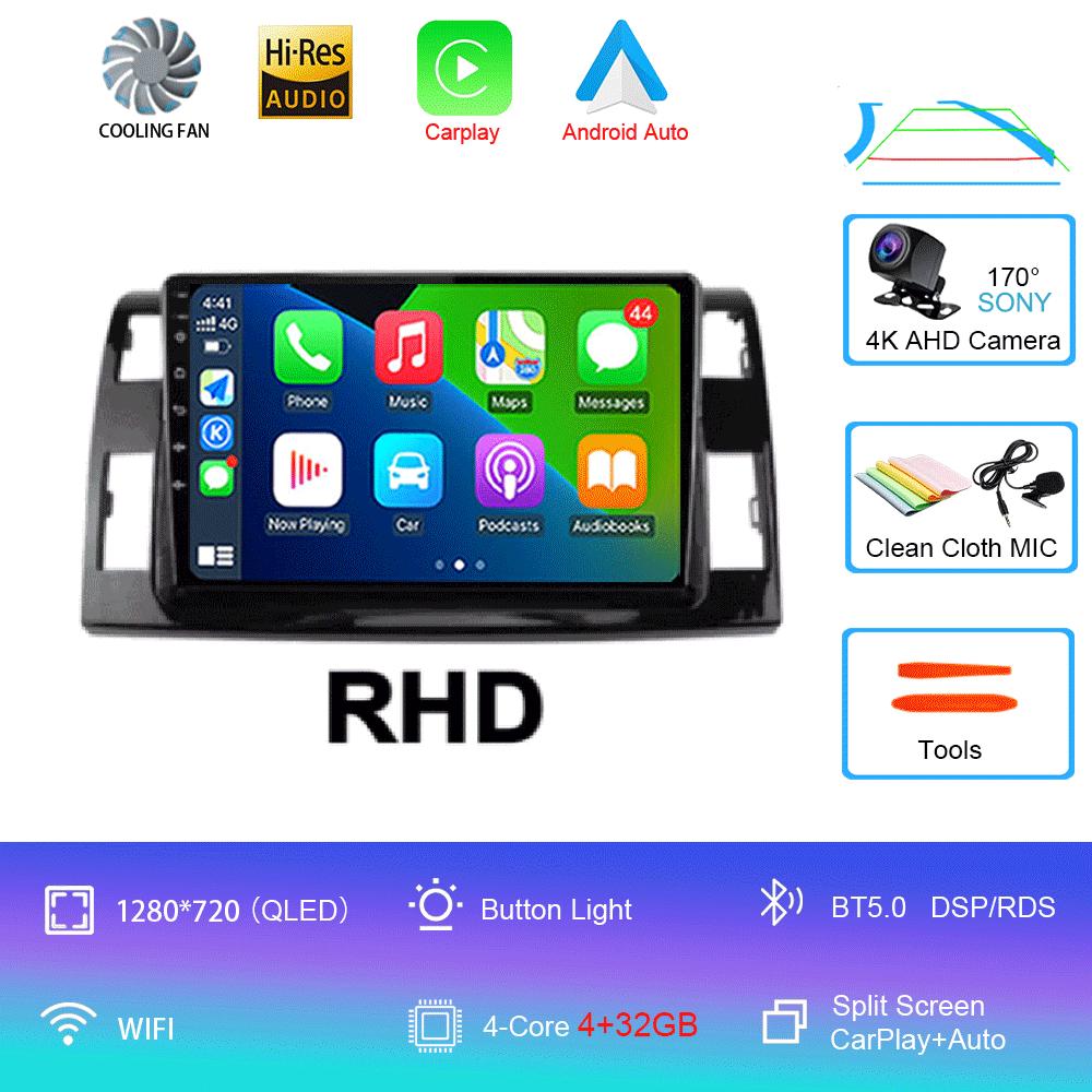 Android 14 For Toyota Previa 3 III XR50 Estima 2006 - 2019 Multimedia Blu-ray QLED Screen Navigation GPS No 2 Din Player