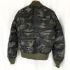 BASE CONTROL MA-1 & Camouflage Reversible 70% Down Jacket Men S Khaki Camouflage Coat Jumper cBH618(USED)