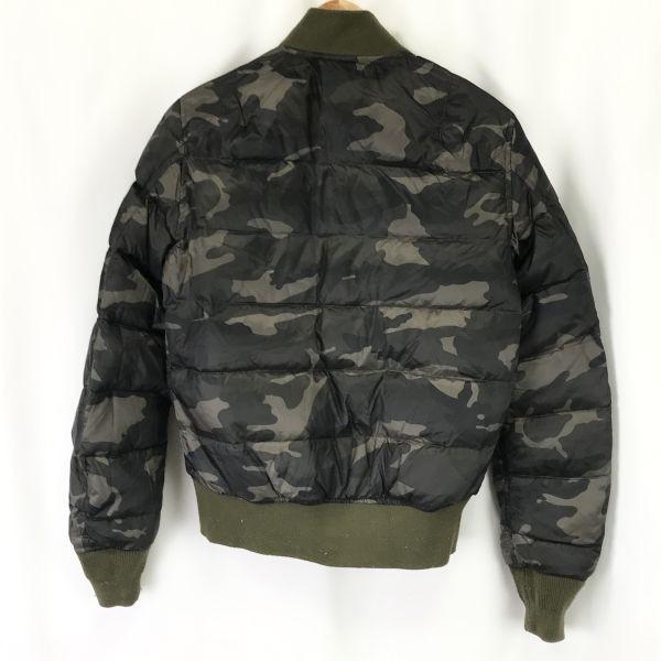 BASE CONTROL MA-1 & Camouflage Reversible 70% Down Jacket Men S Khaki Camouflage Coat Jumper cBH618(USED)