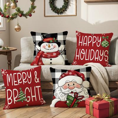Weihnachts-Kissenbezug, Heimsofa-Kissenbezug, Neujahrsfeiertagsdekoration, Kissen für Schlafzimmeratmosphäre