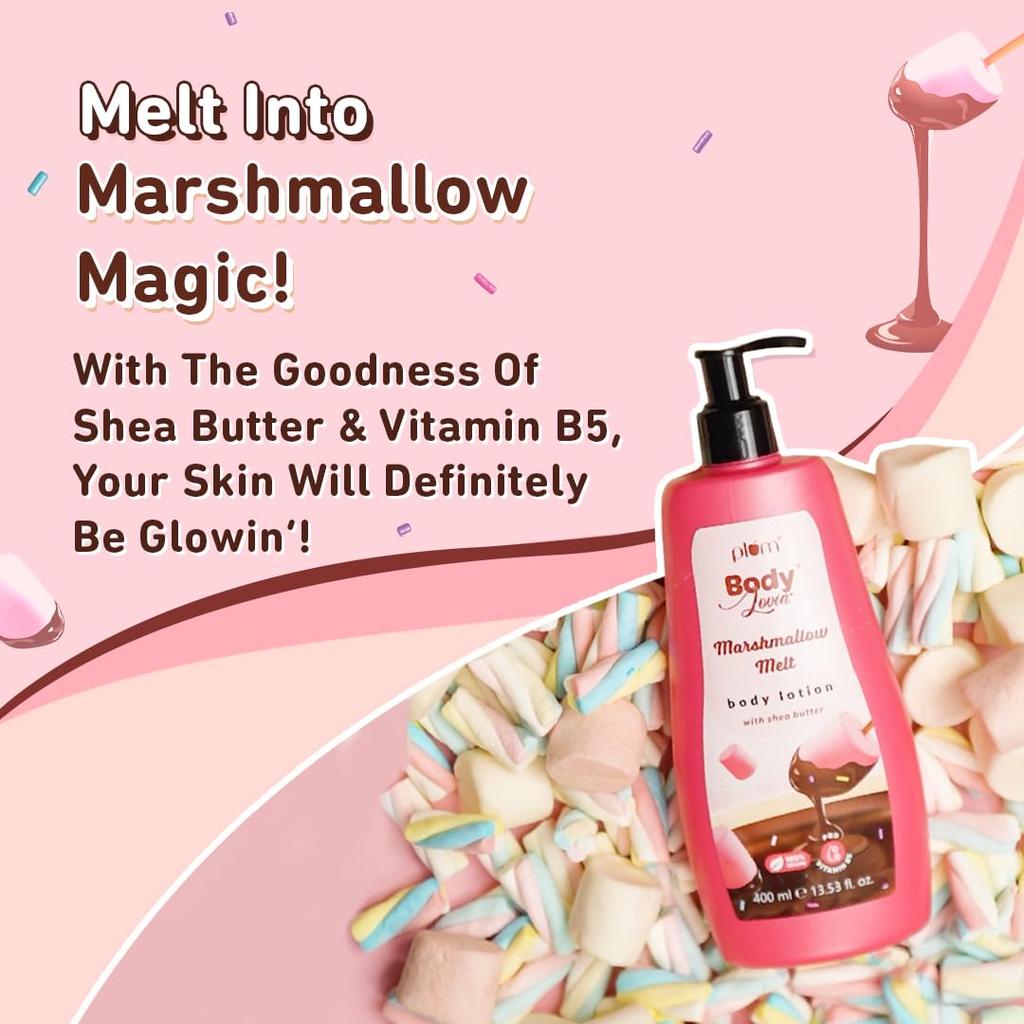 Plum BodyLovin Marshmallow Melt Body Lotion Deep Moisture Non Greasy Glow For Dry Very Dry Skin 400 Ml Daily Care