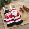 Christmas Tableware Decor Cutlery Holder Pockets, Santa Snowman Reindeer Bags, Pouch for Parties Bags Spoon Knife Fork, Xmas Party Dinner Table