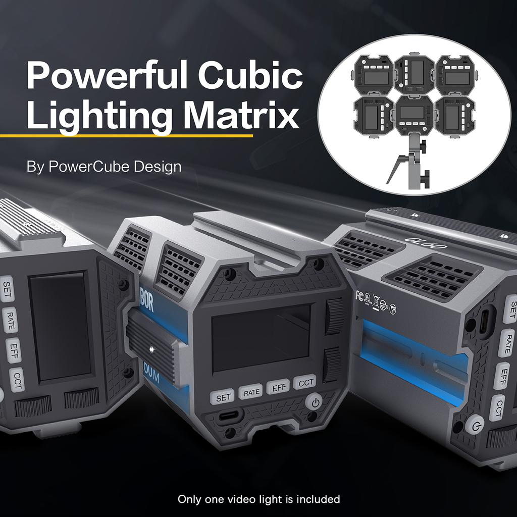 COLBOR CL60M Compact Studio LED Video Light 65W Photography Fill Light 5600K Dimmable CRI97+ 7
