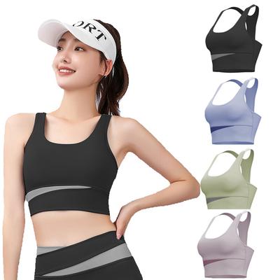 Soutien-gorge de sport pour femme absorbant la transpiration, rembourré et résistant aux chocs, pour la gym, la course à pied, le fitness, le yoga, 5 couleurs, tailles S à 3XL