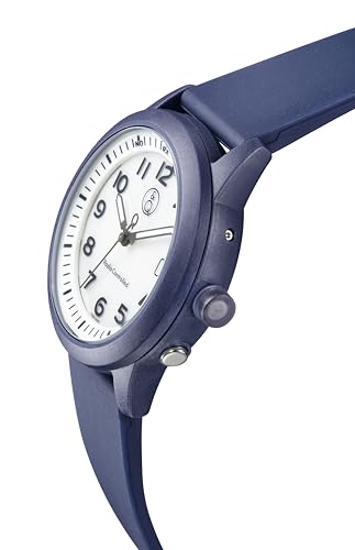 Citizen Q&Q Smile Solar Radio Wave Watch D08A-003VK 10 ATM Water Resistant Analog Urethane Band Men Navy