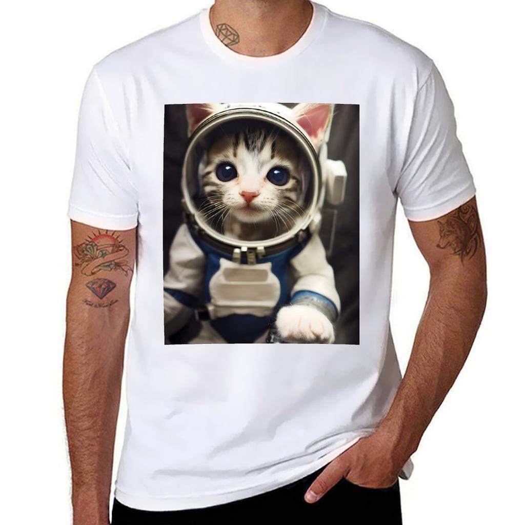 Katzen-Astronaut Perfektes Geschenk für alle Katzenliebhaber und Weltraum-Nerds 5 T-Shirt Weich Dehnbar Kurzarm Top