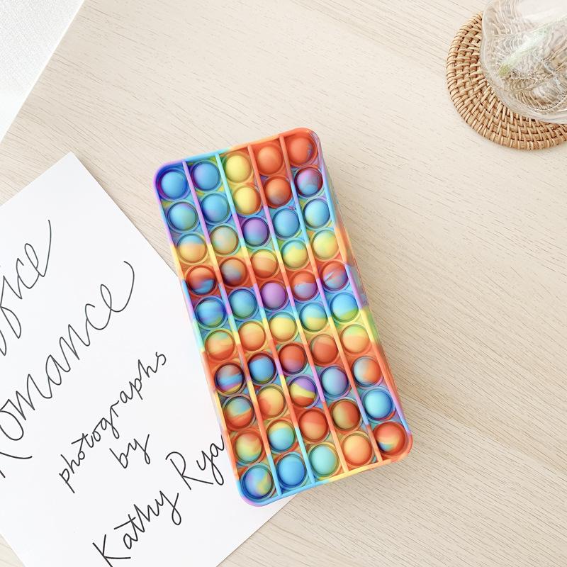 20cm Pencil Case Push Bubble Toy Pop Its Autism Squishy Stress Reliever Toys Learning Pencil Case Anti-stress Fidget Toys Gifts