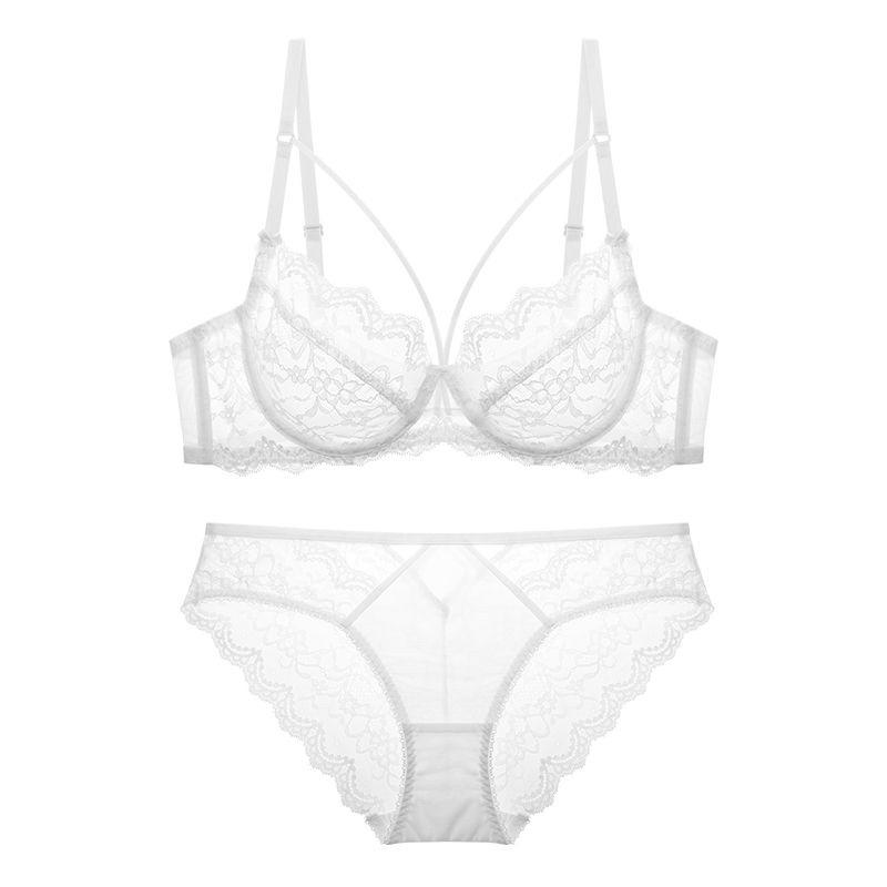 Neues reines Verlangen sexy Spitze transparent kleines Brust-Unterwäsche-Damenanzug dünn dick mm große Brust kleine große Größe BH-Abdeckung