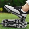New golf shoes men's British wind fixed nails waterproof and non-slip integrated nails golf shoes batch
