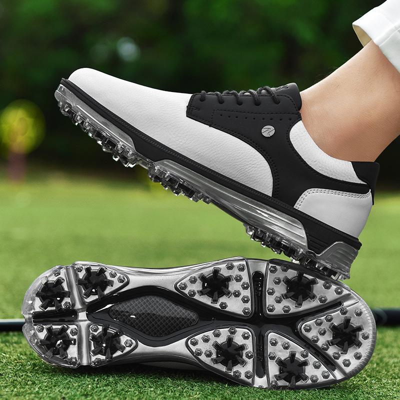 New golf shoes men's British wind fixed nails waterproof and non-slip integrated nails golf shoes batch