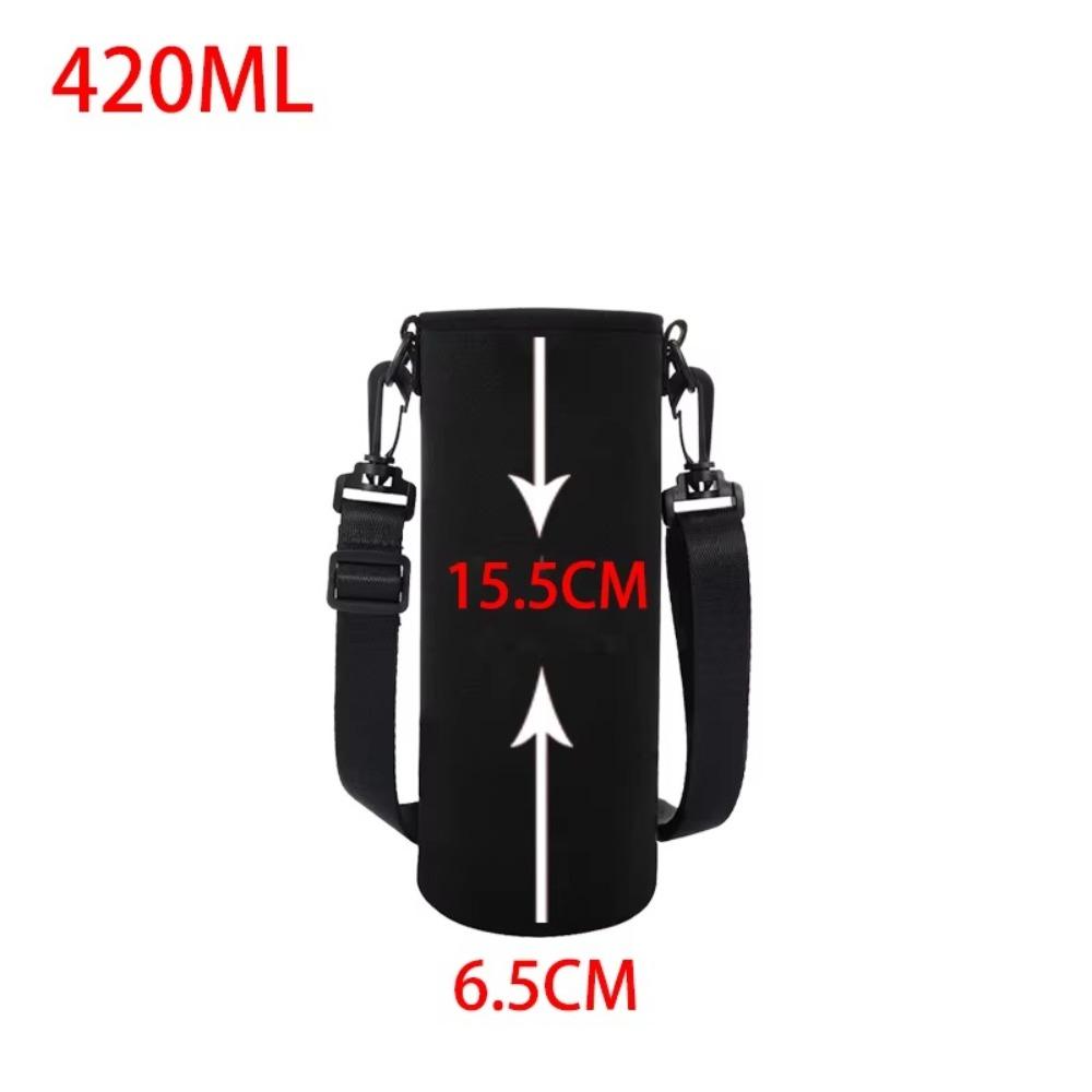 Portable 750ML/1000ML/1500ML Water Bottle Holder Adjustable Strap Neoprene Insulated Bottle Pouch Black Water Bottle Sleeve