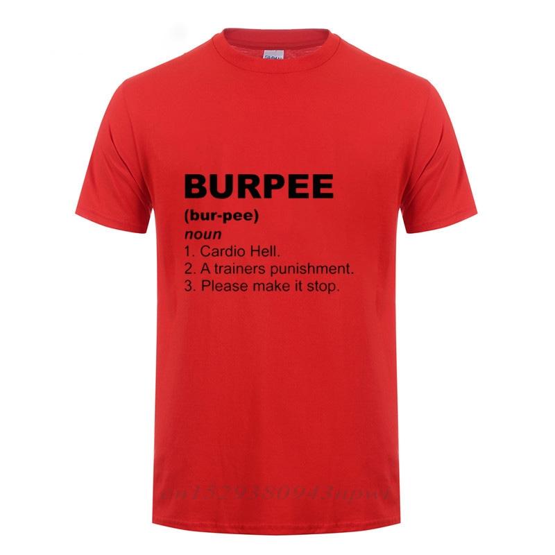Büro Burpee Definition T-Shirt Lustiges Geburtstagsgeschenk für Männer Streetwear Lockeres Baumwoll-T-Shirt Crossfit Trainingskleidung