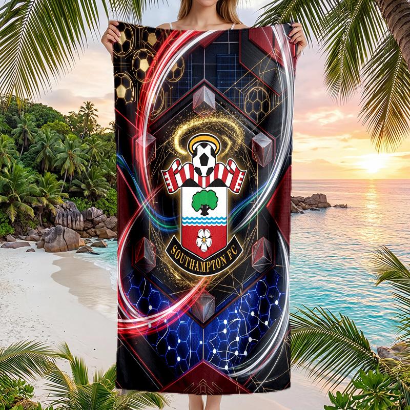 Southampton Football Beach Towel Soft Microfiber Summer Towel Quick Dry Absorbent Towel for Beach Swimming Pool Travel