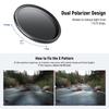 Neewer Basics 58mm Variable ND Filter ND2-400 Camera Lens Filter 1-9 Stop Rotating Dimming Fingerprint-Resistant Ultra-Thin Frame