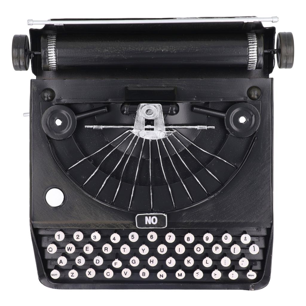 Antique Typewriter Model Black Retro Vintage Portable Manual Props Model Decoration Ornaments for