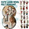 Cute Sheep Wool Pendant, Doll Accessory, Animal Doll Keychain, Bag Charm