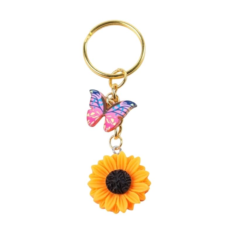 Sonnenblumen-Anhänger Schlüsselanhänger Für Naturliebhaber Mit Realistischem Harz Und Design