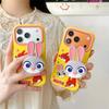 Judy Rabbit Cartoon Stand Anti-Fall Case for iPhone 12/13/14/15/16/17 Pro Max