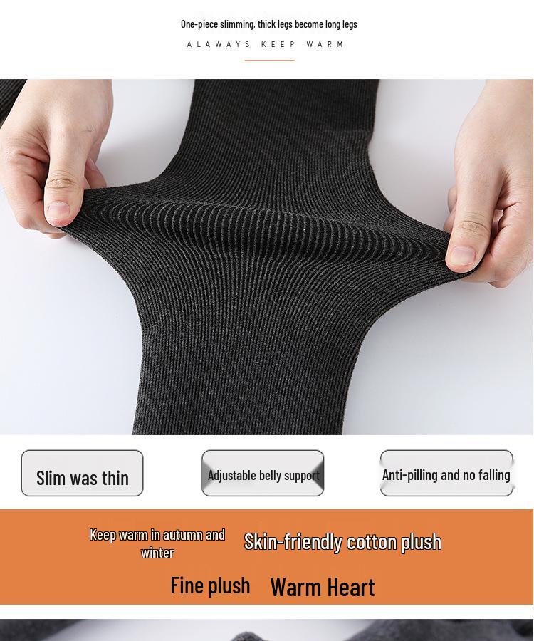 Maternity Fleece Leggings: Cotton Stripe, Supportive Tights for Spring/Autumn