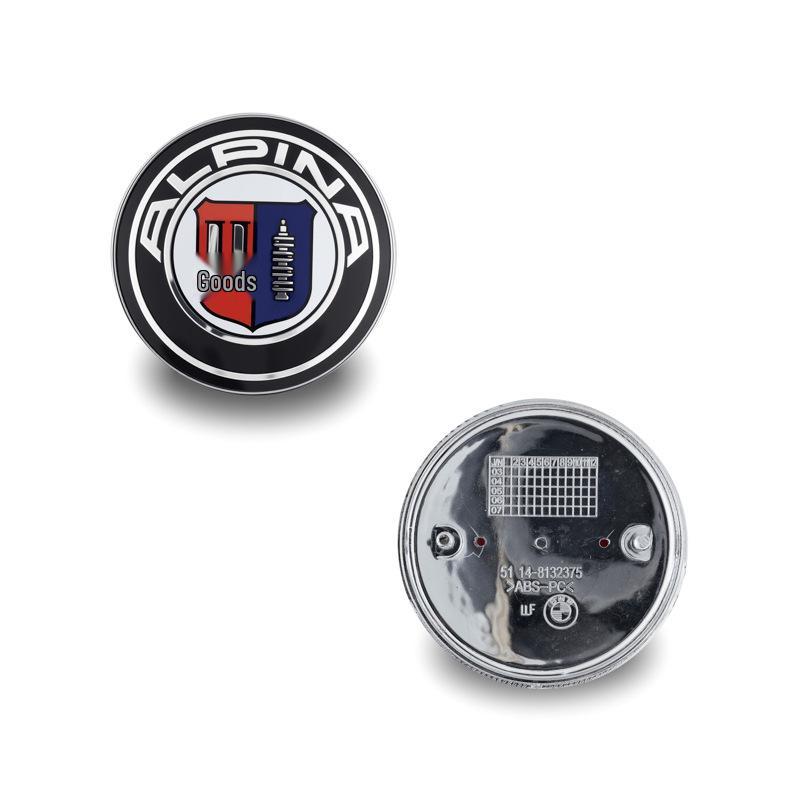Passt für BMW Original-Logos mit schwarzem Hintergrund für vorne und hinten; 82mm/74mm Motorhauben- und Kofferraumembleme.