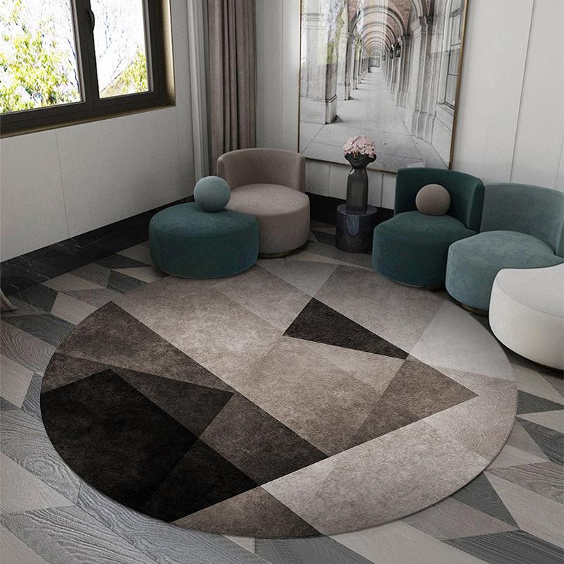 3D Vortex Optical Illusion Rugs Trap Area Carpet Anti-Slip Round Mats Large Carpets for Living Room Sofa Swirl Washable Carpet