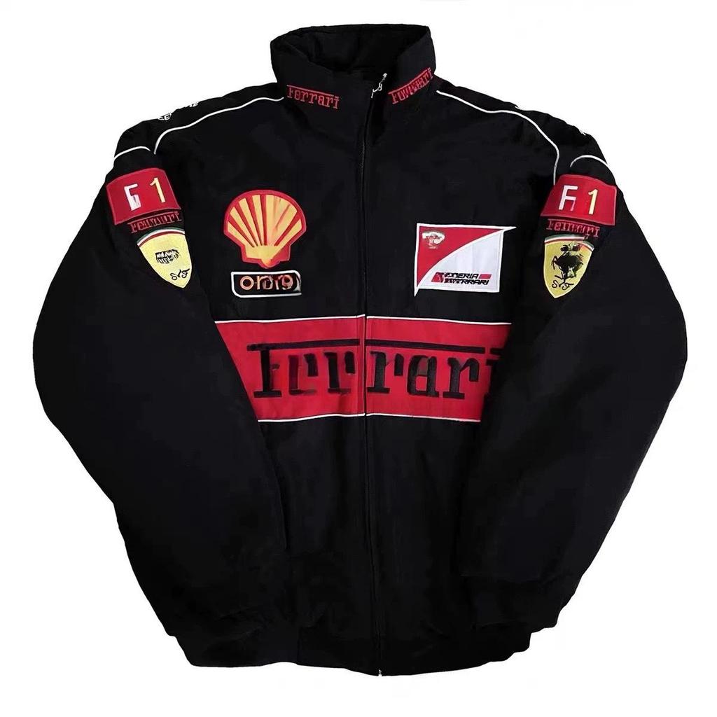 Tuta da corsa F1 Ricamo "Sottile": Giacca da Ciclismo e Moto a Maniche Lunghe