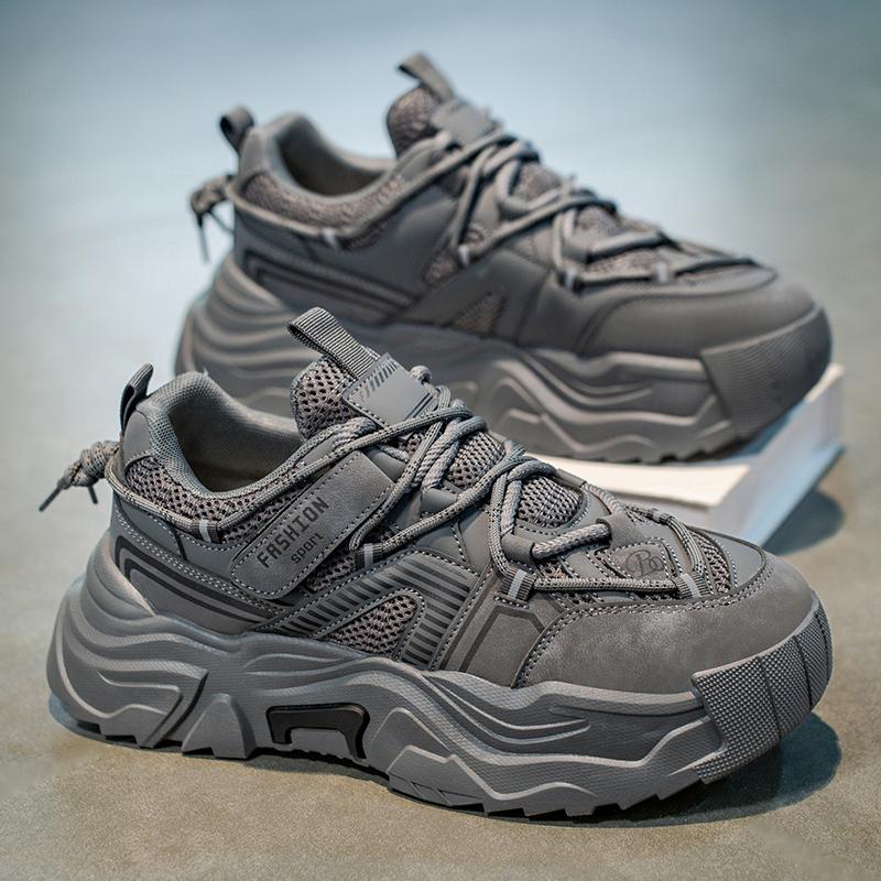 New Fashion Men 's Four Seasons Comfortable Thick Sole Shoes Students BoysTrending Soft Sole Breathable Casual Running Sneakers
