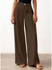 European-American High-Waisted Wide-Leg Women's Suit Pants - Simple Drapey Style for Spring/Summer Business Casual