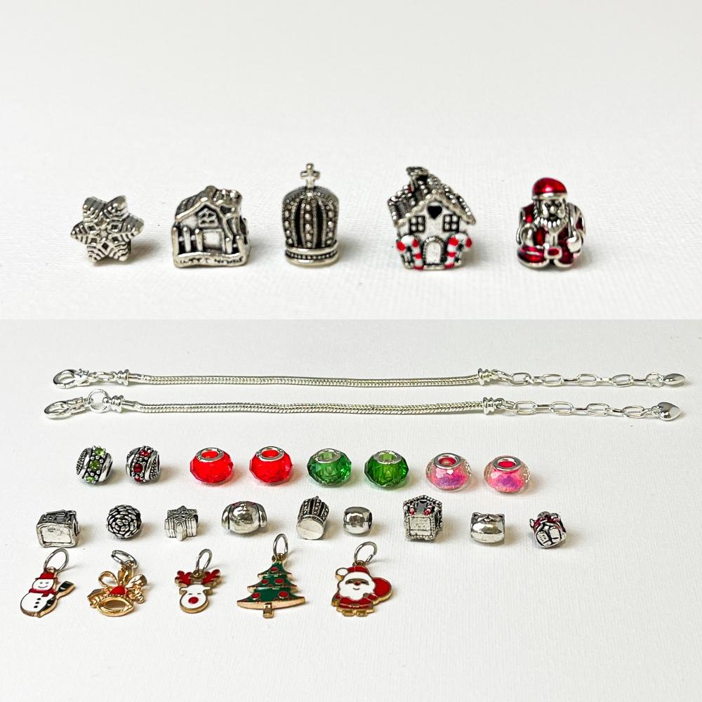 Advent Calendar Set Pendants Charms Jewelry Bracelets Gift