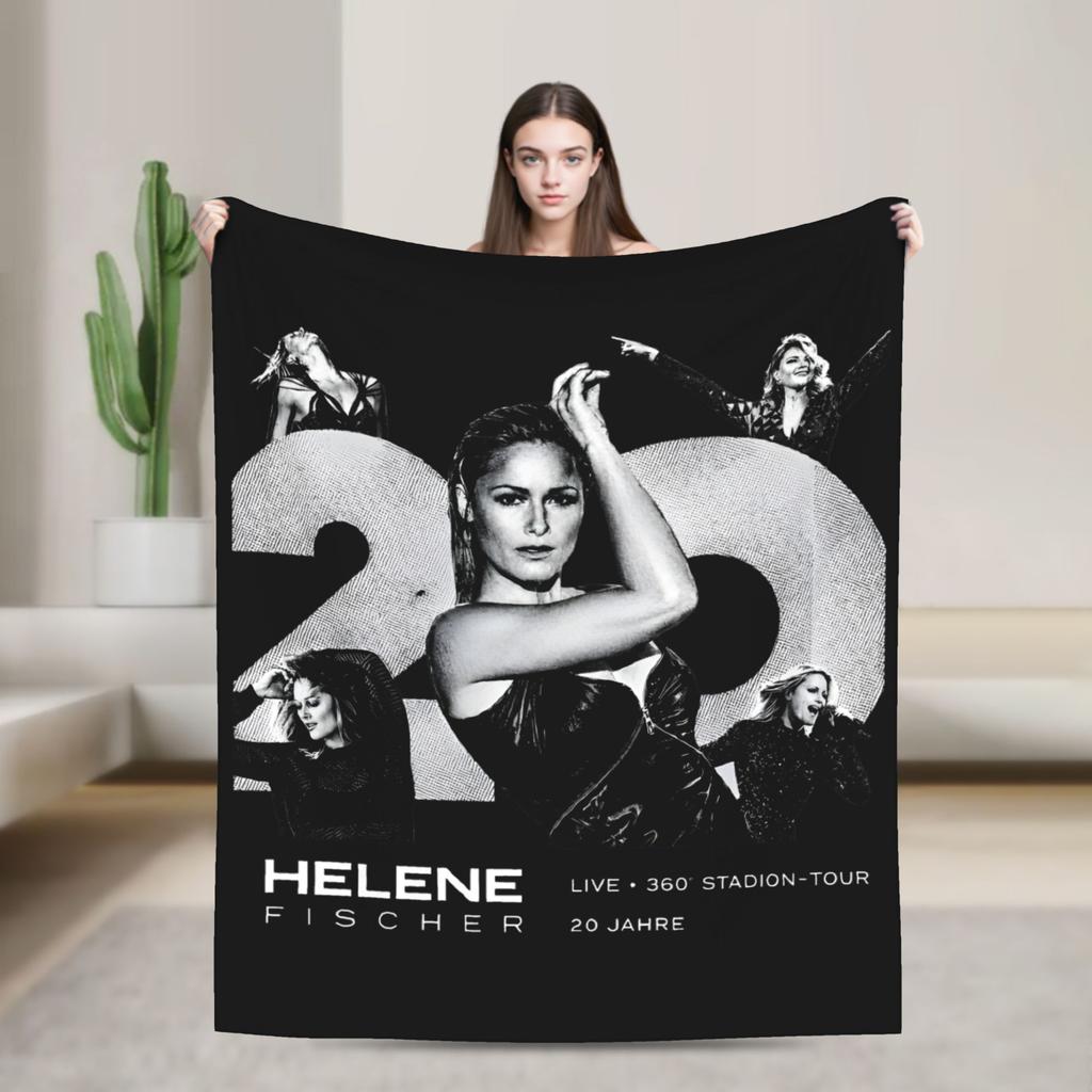 Helene Fischer Deutsche Sängerin Plüschdecke Kinder Flanell Überwurfdecke Für Wohnzimmer Super Weich Design Qualität Tagesdecke